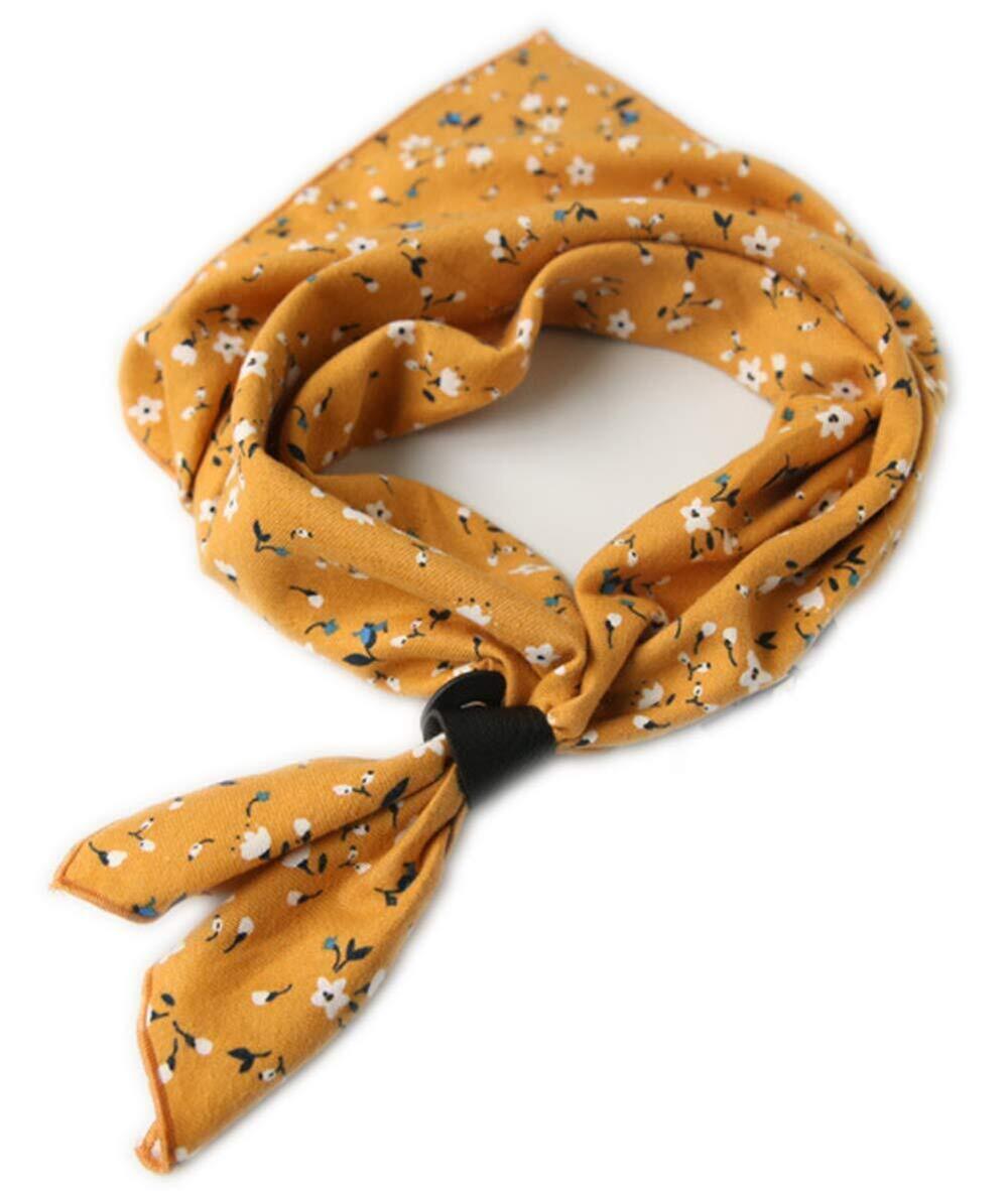 9309 Neckerchief , 24''× 24'' Multicolored Patterned Cotton Scarf